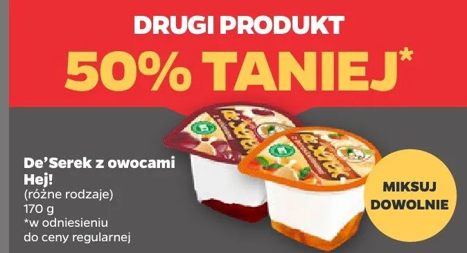 Deser z owocami Hej! promocja w Netto