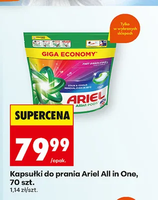 Kapsułki do prania Ariel All in One promocja w Biedronka