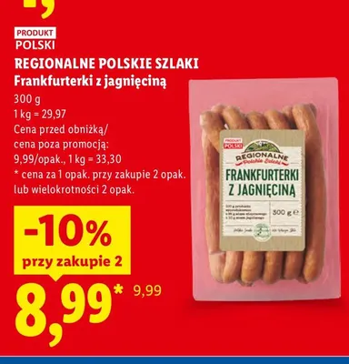 Frankfurterki z jagnięciną Regionalne Polskie Szlaki promocja w Lidl