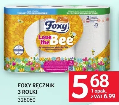 Ręcznik papierowy Foxy Love the Bee 3 rolki promocja w Selgros