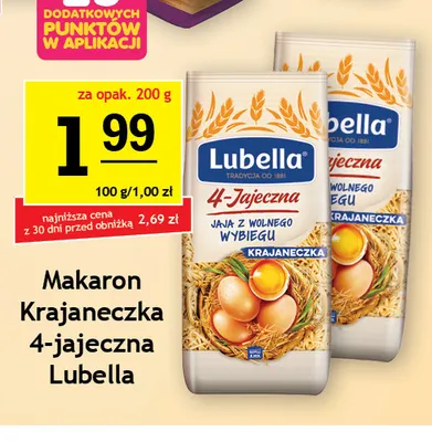 Makaron Krajaneczka 4-jajeczna Lubella promocja w Gram Market