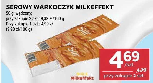 Serowy warkoczyk wędzony Milkeffekt promocja w Stokrotka