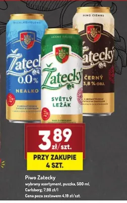 Piwo Zatecky Světlý Ležák promocja w Avita