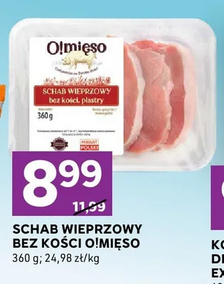 Schab wieprzowy bez kości plastry O!mięso promocja w Stokrotka