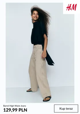 Barrel High Waist Jeans H & M promocja w H&M