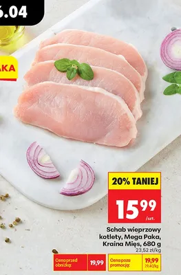 Schab wieprzowy kotlety Mega Paka promocja w Biedronka