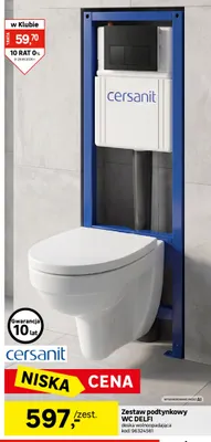Zestaw podtynkowy Wc Delfi deska wolnoopadająca Cersanit promocja w Leroy Merlin