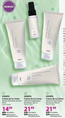 Odżywka wygładzająca do włosów ANWEN Crème de la Crème promocja w Hebe