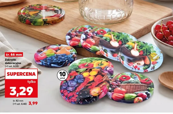 Zakrętki dekoracyjne śr. 82 mm promocja w Kaufland