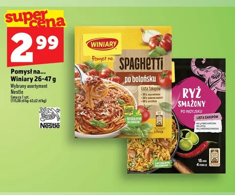 Pomysł na... spaghetti po bolońsku Winiary promocja w TOPAZ