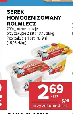 Serek homogenizowany Rolmlecz promocja w Stokrotka