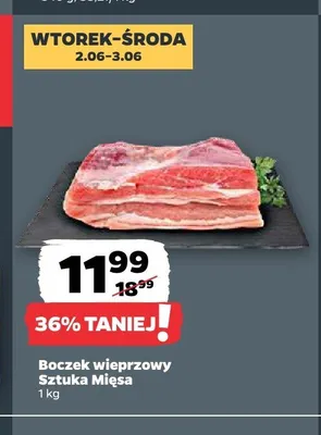 Boczek wieprzowy Sztuka Mięsa promocja w Netto
