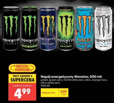 Napój energetyczny Monster Green promocja w Biedronka
