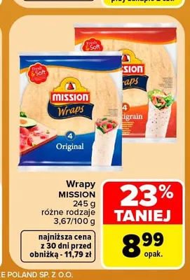 Wrapy Mission promocja w Carrefour