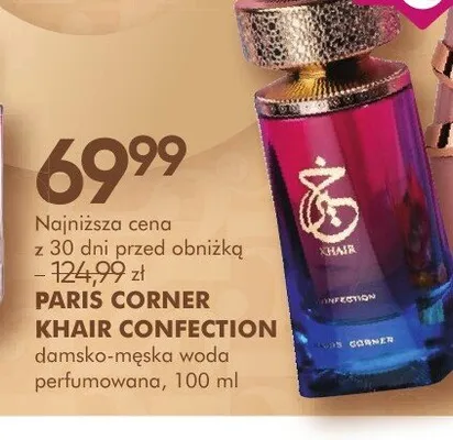 Damsko-męska woda perfumowana PARIS CORNER KHAIR CONFECTION promocja w Super-Pharm