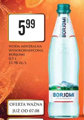 Woda mineralna wysokonasycona Borjomi promocja w Dino