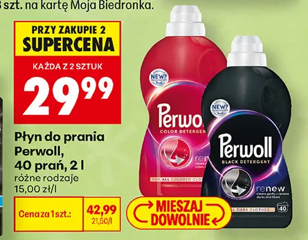 Płyn do prania Perwoll 40 prań promocja w Biedronka