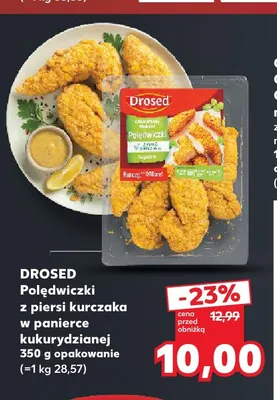 Polędwiczki z piersi kurczaka w panierce kukurydzianej Drosed promocja w Kaufland