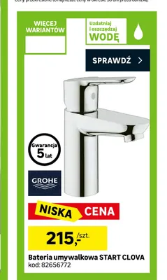 Bateria umywalkowa Grohe Start Clova promocja w Leroy Merlin
