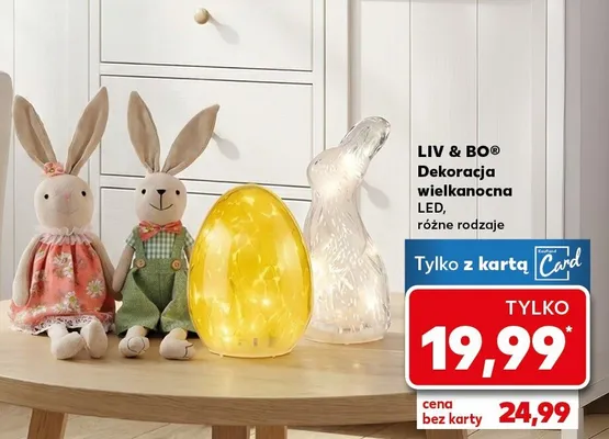 Dekoracja wielkanocna LED, różne rodzaje promocja w Kaufland