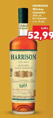 Whiskey irlandzka Harrison 40% alk. promocja w Kaufland