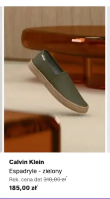 Espadryle Calvin Klein zielone promocja w Lounge by Zalando
