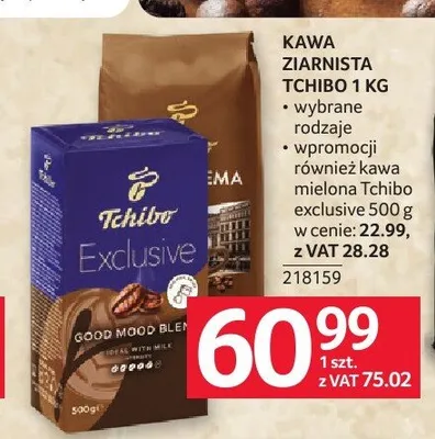 Kawa mielona Tchibo Exclusive promocja w Selgros