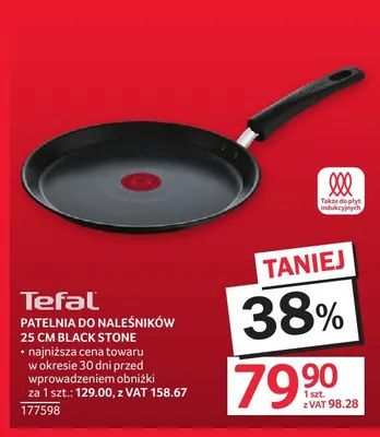 Patelnia do naleśników 25 cm Black Stone Tefal promocja w Selgros