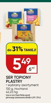 Ser topiony plastry Hochland promocja w Chata Polska