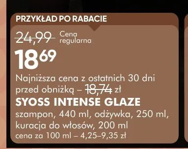 Szampon SYOSS INTENSE GLAZE promocja w Super-Pharm