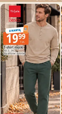 T-shirt męski Tissaia promocja w Leclerc