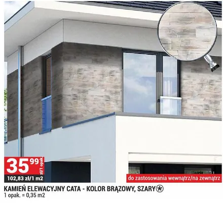 Kamień elewacyjny Cata - kolor brązowy, szary promocja w Merkury Market