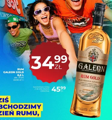 Rum Galeon Gold promocja w Duży Ben