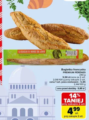 Bagietka francuska 210 g promocja w Carrefour