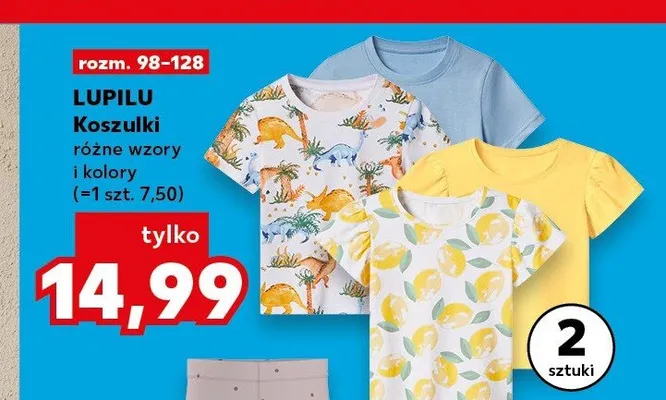 Koszulki dziecięce Lupilu 2-pak promocja w Kaufland