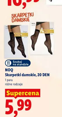 Skarpetki damskie 20 DEN NOQ promocja w Lidl