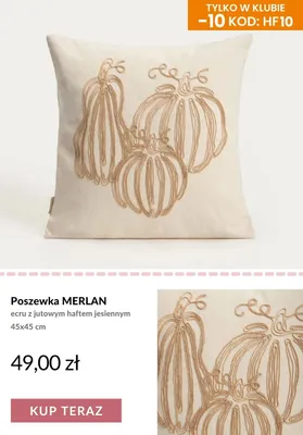 Poszewka Merlan ecru promocja w Homla