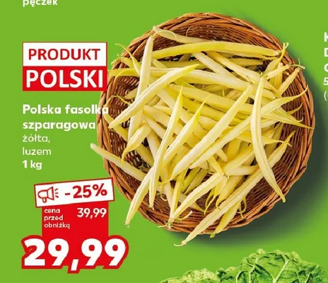Fasolka szparagowa żółta polska promocja w Kaufland