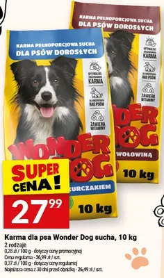 Karma sucha dla psa Wonder Dog promocja w Twój Market