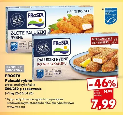 Paluszki rybne Frosta złote promocja w Kaufland