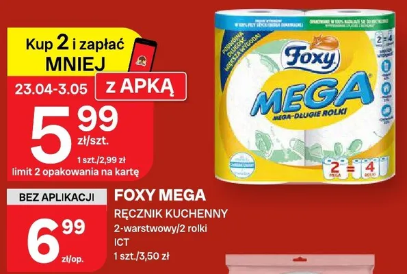 Ręcznik kuchenny 2-warstwowy/2 rolki promocja w Chorten