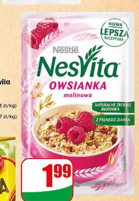 Owsianka o smaku malinowym NesVita promocja w Dino