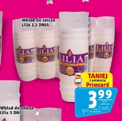 Wkład do znicza Lilia 2,5 DNIA promocja w Prim Market