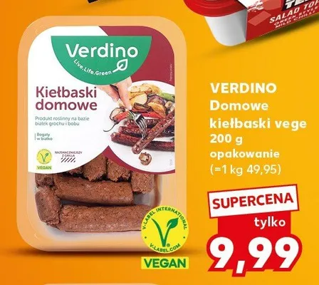 Domowe kiełbaski vege Verdino promocja w Kaufland