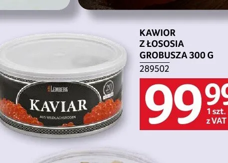 Kawior z łososia grobusza Lemberg promocja w Selgros