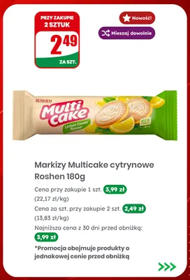Markizy Multicake cytrynowe Roshen promocja w Dino
