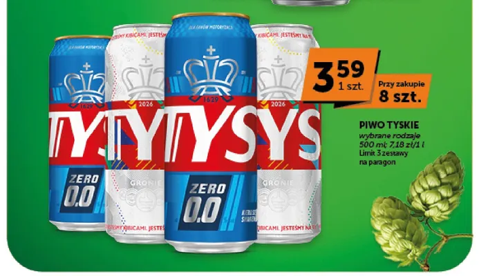 Piwo bezalkoholowe Tyskie Zero promocja w Groszek