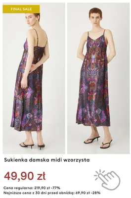 Sukienka damska midi wzorzysta promocja w Medicine