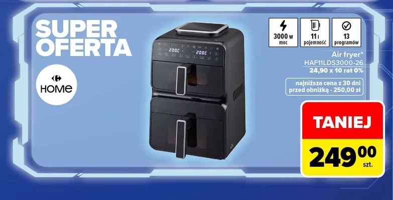Air fryer Carrefour Home HAF11LDS3000-26 promocja w Carrefour