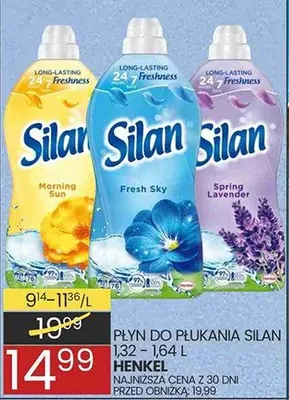 Płyn do płukania Silan różne rodzaje promocja w Wafelek